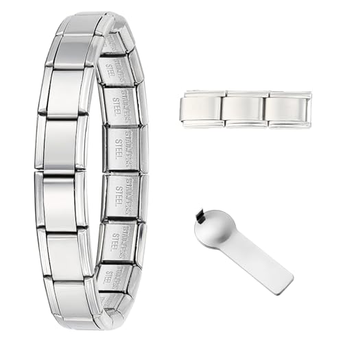 GEMOSA 9mm Italian Charm Bracelet Classic Starter 18+3 Links for ...