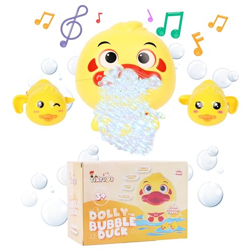 Image of Tiatailtoys Bathtub Bubble Duck Toys - Musical Bubble Machine for Toddlers - Battery Operated - Bubble Blower - Fun Bubble Bath Kids Toy - Perfect Toddler Bath Time Play - Great Pool Toys Gift (Duck)