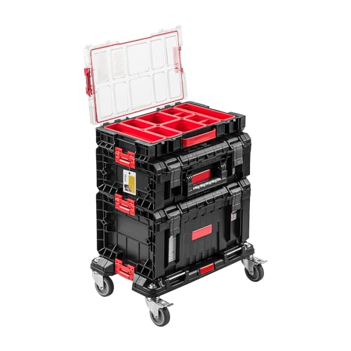 Rollende Werkstatt - Werkzeugtrolley 620 x 325 x 500 mm - Premium Werkzeugkasten auf Rädern Sehr stabil Chemikalienbeständig Werkstattwagen Werkstattkoffer
