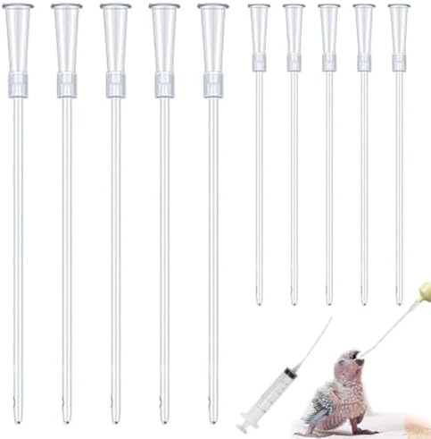 10 Tubi Alimentazione Per Uccelli - Siringhe Per Pappagalli E Piccoli Volatili, Trasparenti E Igienici