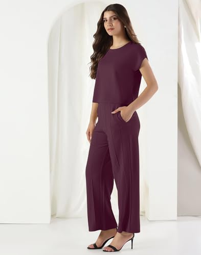 Image of Selvia Women's Tops and Trouser Co ord Set| Lycra Dress for Woman Stylish