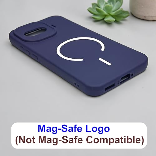 Image of SBMS Silicone Back Cover Case for iQOO 15R 5G | Soft Micro-Fibre Lining Inside | Magsafe Print On Back Side Camera Protection Bump | Shockproof Case iQOO 15R 5G (Blue)