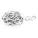 Aexit Stainless Steel Chain & Rope Fittings 6mm Quality Wire Rope Cable Thimbles Silver Wire Rope Clips Tone 30pcs
