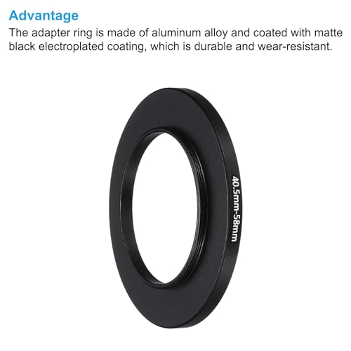 PATIKIL 40.5mm-58mm Metal Step Up Ring with Cleaning Cloth - Image 4