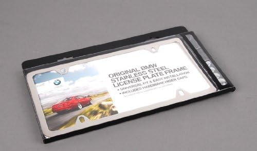 Genuine OEM BMW Slimline License Plate Frame - Polished Finish