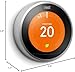 Google Nest Learning Thermostat - Programmable Smart Thermostat for Home - 3rd Generation Nest Thermostat - Compatible with Alexa - Stainless Steel (Renewed)