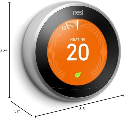 Google Nest Learning Thermostat - Programmable Smart Thermostat for Home - 3rd Generation Nest Thermostat - Compatible with Alexa - Stainless Steel... - Image 4