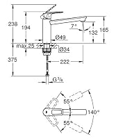 Grohe BauLoop | Küchenarmaturen - Einhand-Spültischbatterie, mittelhoher Auslauf | chrom | 31706000 – Ansicht 2