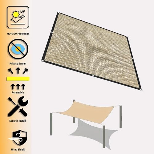 Voile d'ombrage avec œillets 11,4 m - Protection UV patio