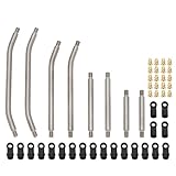 MEUS RACING SCX24 Links Double Bent Links High Clearance Chassis Links Set for Axial SCX24 Gladiator AXI00005 1/24 RC Crawler (Titanium Alloy)