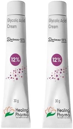 Healing Pharma - Derbeau Glycolic Acid Face Cream 12% W/W, 30g (Pack of 2)