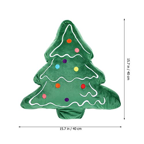 Travesseiro de pelúcia de Natal BESPORTBLE, almofada em forma de árvore de Natal, brinquedo de pelúc