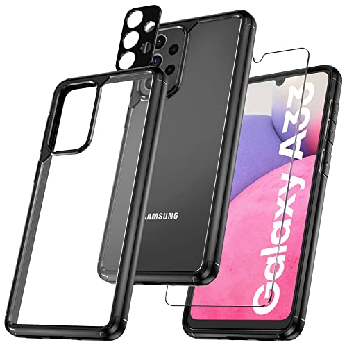 Coque Samsung Galaxy A33 avec protection écran verre trempé et film objectif photo