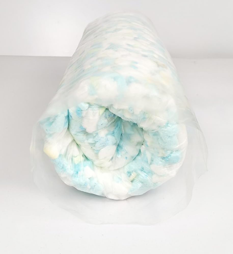 Espuma viscoelástica triturada de alta densidad de 5 libras con relleno de gel para puf, camas de perro, muñecas y cojines de sofá, relleno de almohada de lectura, multicolor