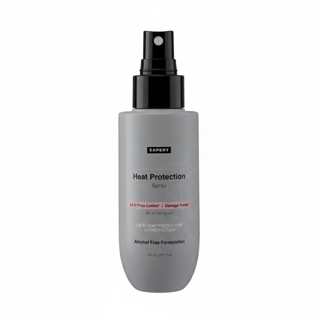 Heat Protection Spray Serum| Controls Frizz for up to 24 Hrs | Vitamin E, Pea Protein & Veg Keratin Enriched | Paraben Free | For Women & Men | Vegan |230 °C Heat Protection 150 ml