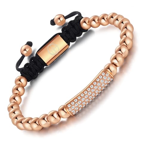 WP WEPICK 18K �����b�L �u���X���b�g �����Y �G�C�g�N���[�X�^�[ �N���X �l�t�̃N���[�o�[ �n�[�g �L �y���_���g �u���X���b�g �X�e�����X�X�`�[�� ���߉\ �S�[���h�r�[�Y �����Y �u���X���b�g �a�����M�t�g, For Wrist 6.5