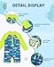 BesserBay Newborn Baby Boys Sun Protective Snaps Bottom Green Multicolor Long Sleeve Swimsuit Zip Front One Piece Submarine Rash Guard 0-3 Months