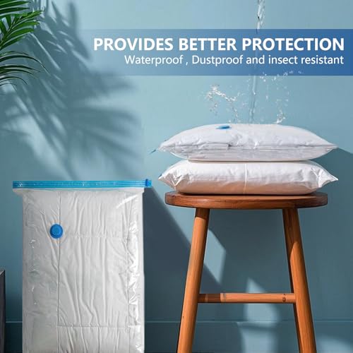 Sac sous Vide Vetement Aspirateur et Pompe Électrique 10 Pièces, 2 Jumbo, 2 Grands, 2 Moyens, 4 Petits Sac Rangement Sous Vide Aspirateur, Voyages Réutilisables pour Vêtements,Couettes – Image 4