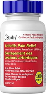 Stanley Pharmaceuticals Arthritis Pain Relief Tablets USP 650 Mg 100 count(packaging might vary)
