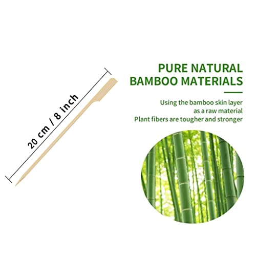 Bamboo Skewers 8 Inch, 200 PCS Cocktail Skewers, Wooden Skewers for Appetizers，BBQ，Fruit Kabobs，Sandwich，Drink. by PFIEIFPO - Used condition - Image 2