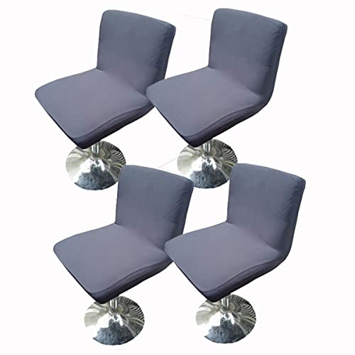 XGANGM Curved Bar/Kitchen Swivel Stools Slipcovers with Backrest Stretch Modern High Bar/Counter Chair Cover, for Short Dining Chair Back Chair Breakfast Barstools Chair,M,4PCS
