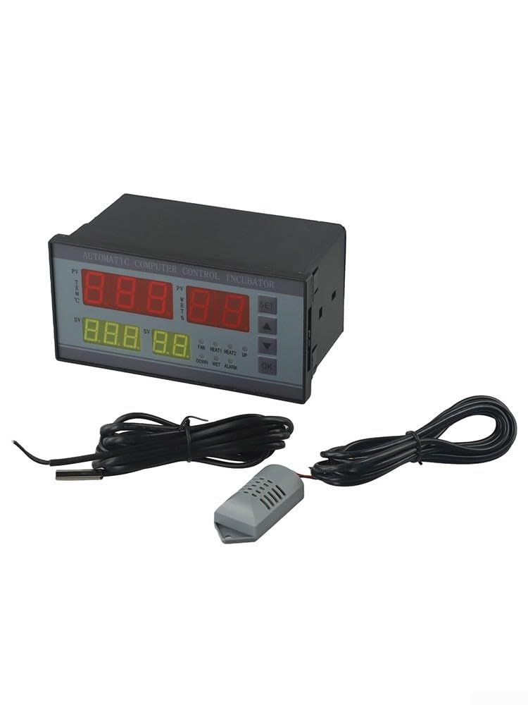 Gdfnmogo Thermostat multifonction pour contrôleur d'incubateur numérique Xm-18 avec contrôle de l'humidité 7 voies de sortie capteur Pr (220 V)