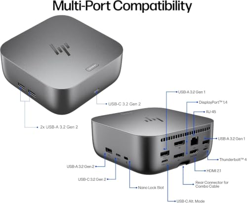 Image of HP Thunderbolt 4 Ultra 280W G6 Dock, 13-in-1 USB-C Docking Station