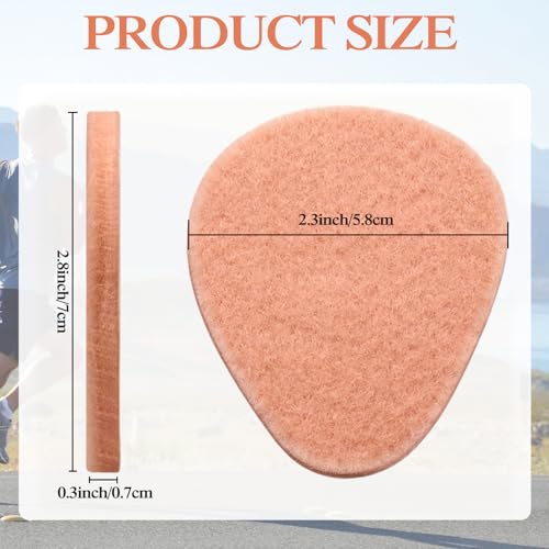 Image of Syhood 40 Pcs Metatarsal Pads for Men Women, 1 /4 Inch Thick Felt Ball of Foot Cushions, Forefoot Pain Relief Inserts, Metatarsal Foot Pads for Support and Pain Relief(Multicolor,Flat)