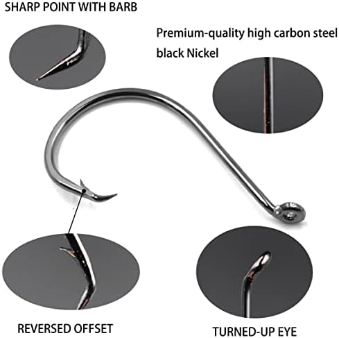 150pcs/Box Octopus Fishing Hooks Set Barbed Sport Circle Hooks Sea Fishing Terminal Tackle Hooks Size 1/0~6/0