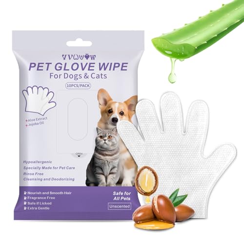 VVWVVW Dogs & Cats Cleaning Wipes- Cleaning, deodorizing and beautifying Bathing Wipes for Dogs and Cats，Suitable for Daily Care and Travel, no Rinse, odorless and Convenient