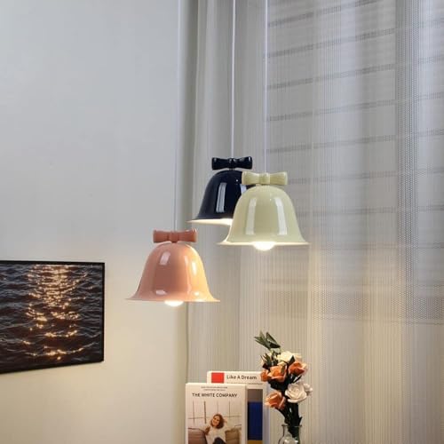 Żyrandol nordycki wróżka księżniczka - elegancka kokarda metalowa lampa wisząca do wyspy kuchennej, salonu, sypialni, jadalni i przedpokoju, atrament, niebieska lampa wisząca dla dzieci