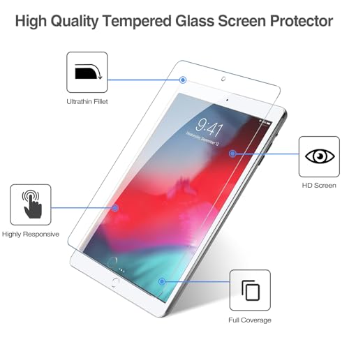 Image of ProCase 2 Pcs Screen Protector for iPad Mini 5th / Mini 4th, iPad Mini 7.9 inch A2133 / A2124 / A2126 / A2125 / A1538 / A1550 Tempered Glass Film Guard -Clear