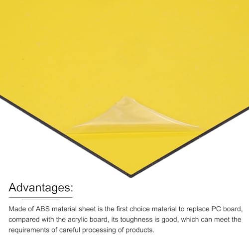 Image of MECCANIXITY ABS Engraving Double Color Sheet 7x11inch Yellow /Black for Badge, Sign, DIY Carving Pack of 12