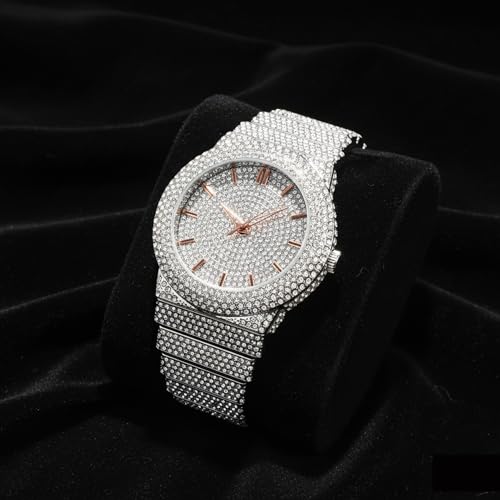 Image of ICE STAR Men's Fully Iced Diamond Watch, 46mm Case