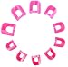 VNDEFUL 26Pcs (10 Sizes) Reusable Soft Plastic Nail Polish Stencil,Spill Proof Manicure Protector Tools