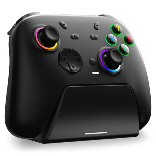 DuLingKer Controller PC con Ricarica Dock, Wireless Controller per Switch