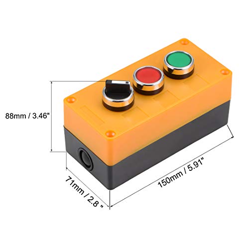 uxcell Push Button Switch Box Momentary NO NC Red Green Switches and Latching 2 Positions Rotary Switches by uxcell - Image 2