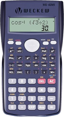 WECKEW Scientific Calculator, Engineering Scientific Calculator with 240 Function 2-Line LCD Display - Suitable for School Students, Teachers and Business Use (Navy blue)