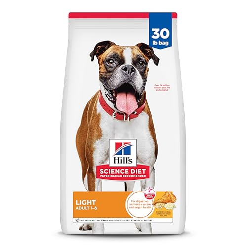 Hill's Science Diet Adult 1-6 Light Dry Dog Food, Chicken Meal & Barley, 30 lb. Bag