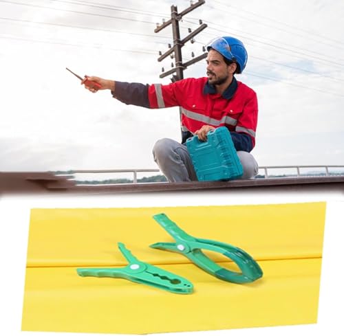 Manta Aislante de Seguridad, Ligera y de Alta tensión con Pinzas para electricistas, Rectangular, para Cortes de energía y Mantenimiento (Amarilla, 0,4 kV, Ancho x Largo, 100 x 150 cm)