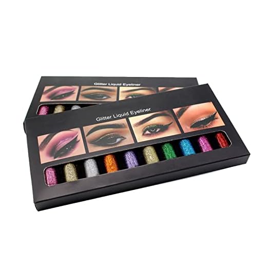10 Colores Glitter Diamond Eyeliner Liquid Shining Metallic Eye Eyeliner Liquid Shiny Eyeliner,Glitter Eyeliner,Maquillage Rose Gold Paillette Eyeliner,Eyeliners,Glimmerstick
