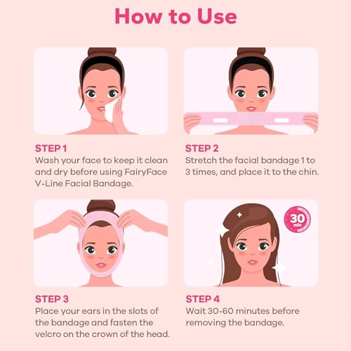 V line Lifting Mask Double Chin Reducer - Double Chin Eliminator - Face Lifting Belt, Face Slimmer,Chin Strap For Double Chin For Women, Face Belt, Tightening Skin Preventing Sagging Face Lift Tape - Thumbnail 6