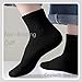 Kids Ankle Socks Boys Cushioned Athletic Short Socks Girls Cotton Quarter Sock 10-14 Years Youth Sports 10 Pairs(Black, L)
