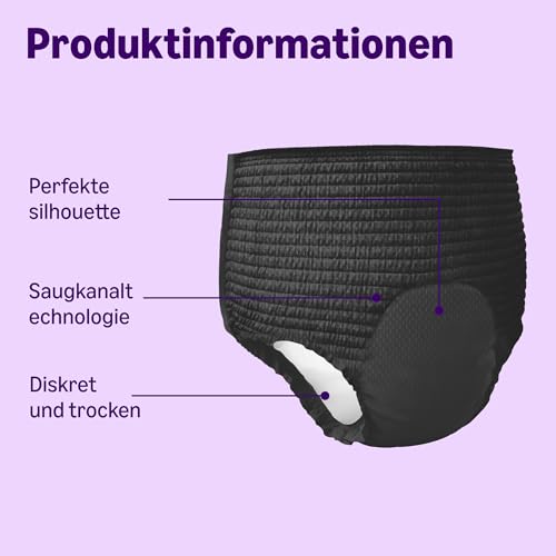 by Amazon Lady Pants Plus Medium – 40 Pants (4 Packungen à 10 Stück), Schwarz