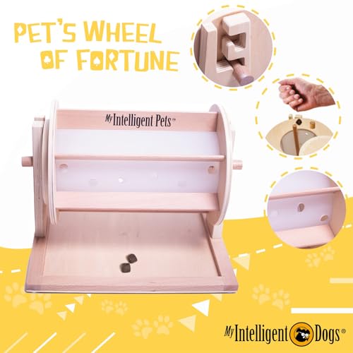 My Intelligent Dogs Interaktives Hundespielzeug Intelligenz - Intelligenzspielzeug für Hunde & Katze - Interaktives Spielzeug Hund, Katzenspielzeug - Denkspiele für Hunde - Wheel of Fortune