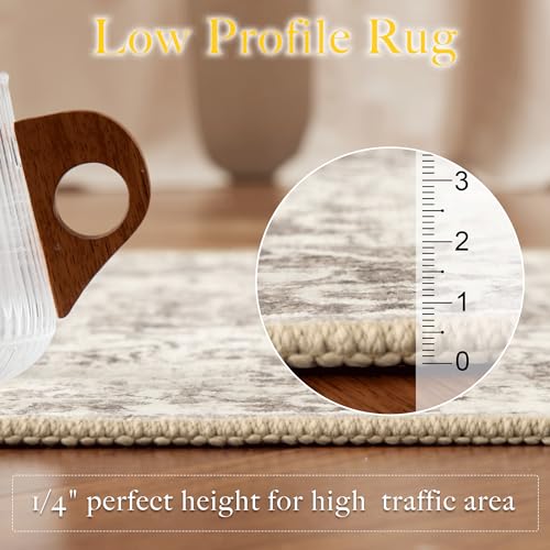 Stangh Runner Rug 2X6 For Hallway Kitchen Washable Rug Runner Medallion Distressed Bohemian Beige Tan Farmhouse Home Decor Soft Faux Wool Floor Carpet For Bedside Entryway thumb #1