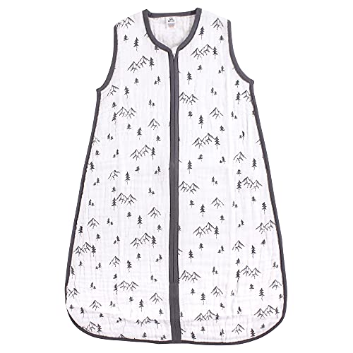 Image of Yoga Sprout Sleeveless Muslin Cotton Sleeping Bag, Sack, Blanket, Mountain Range 12-18 Months