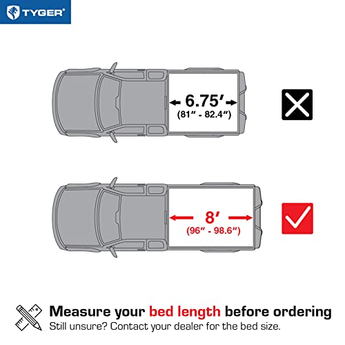Tyger Auto T3 Soft Tri-fold Truck Bed Tonneau Cover Compatible with 1999-2016 Ford F-250 F-350 Super Duty | Fleetside 8' (98") Bed | TG-BC3F1025 by Tyger Auto - Image 2