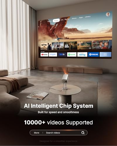 Portable Smart Projector 4K Support