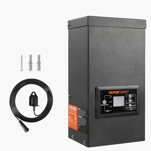 Image of VEVOR Low Voltage Transformer, 300W, 120V AC to 12V /14V AC Landscape Lighting Transformer with Photocell Sensor and Timer, Weatherproof, for Outdoor, Spotlight, Garden Pathway Light, Pool Spa Light